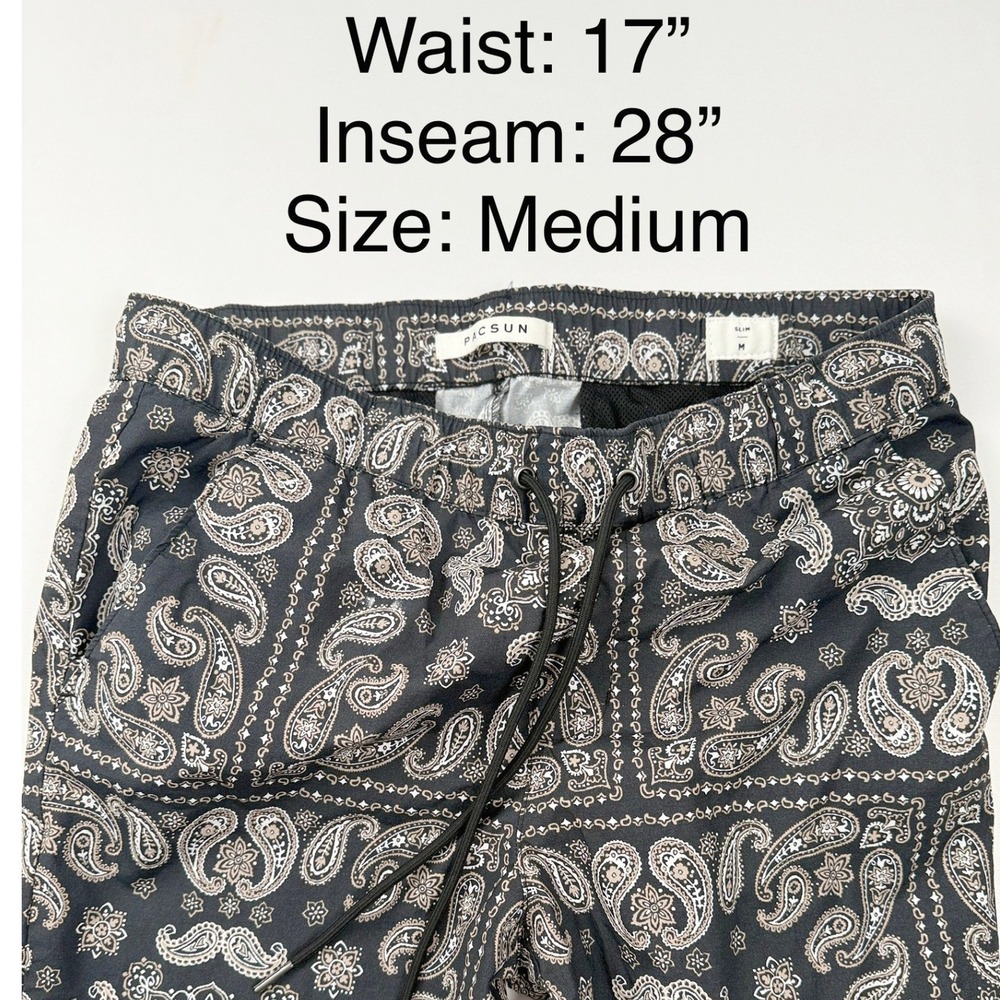 PACSUN Paisley‎ Print Slim Fit Pants  Size Medium - Picture 3 of 4